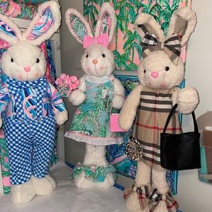 Handmade  bunny greeters/ snowman